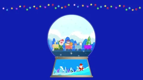Animation, Christmas snow globe, copy space. Stock Footage 286788069