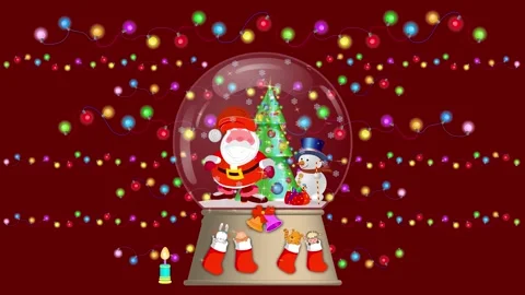 Animation, Christmas snow globe, copy space. Stock Footage 286788074