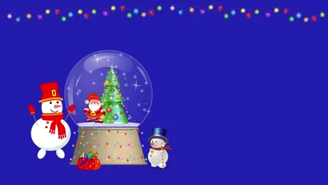 Animation, Christmas snow globe, copy space. Stock Footage 286788077