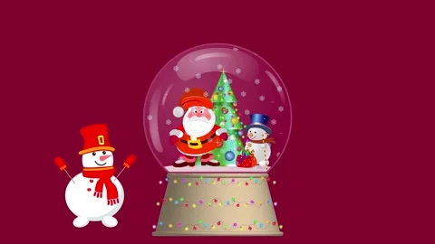 Animation, Christmas snow globe, copy space. Stock Footage 286788079