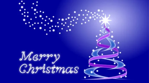 Animation of a Christmas tree with stars Stock Footage 27337542