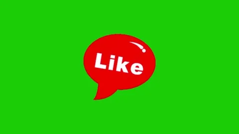 Like animation on chroma key 库存影片 334417764