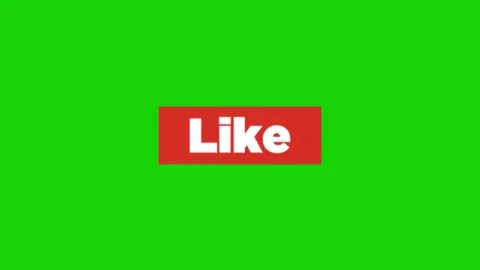 Like animation on chroma key 库存影片 334418157