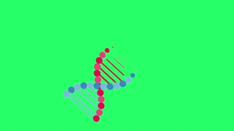 Animation chromosome science object isolate on green background. Stock Footage 218116144