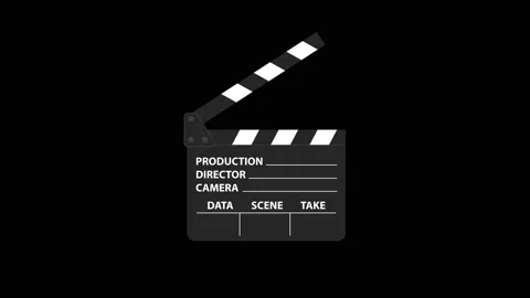 Animation cinema clapper Concept Stock Video Pond5
