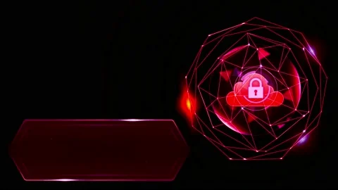  Animation circle HUD digital frame with light circle and space bar. Stock Footage 217355064