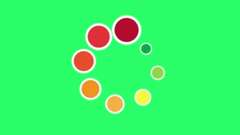 Animation circle loadind on green background. Stock Footage 255349184