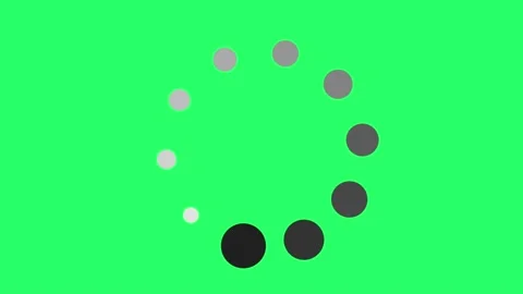 Animation circle loading isolate on green background.  Stock Footage 203160688