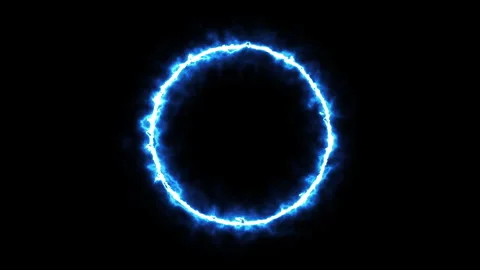 Animation of circle shape frame neon glowing Stock Footage 296340707