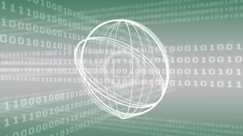 Animation of circles spinning over binary coding 스톡 동영상 169521315