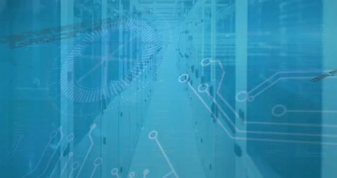Animation of circuit board and data proc... | Stock Video | Pond5