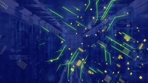 Animation of circuit board and data processing over computer servers Vídeos de archivo 329711041