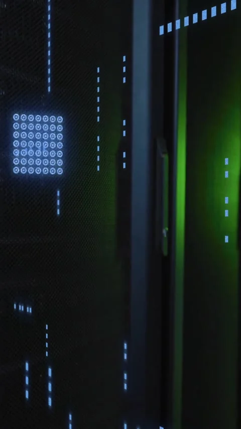 Animation of circuit board and data processing over computer servers Stock Footage 342996734