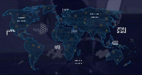 Animation of circuit board pattern on ma... | Stock Video | Pond5