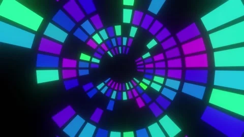 Animation of circular motion. Neon tunnel background. VJ loops. Stock Footage 169455411