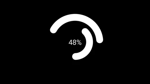 Animation of a circular progress bar with a percentage 動画素材 316969999