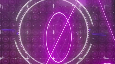 Animation of circular scanner rotating with rotating over exploding circles in 動画素材 312441897