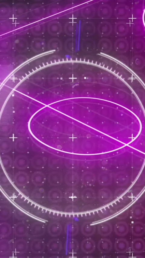 Animation of circular scanner rotating with rotating over exploding circles in Stock Footage 322148151