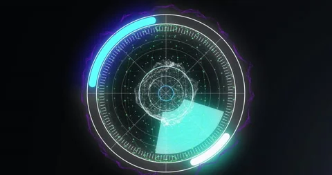 Animation of circular scope scanning wit... | Stock Video | Pond5