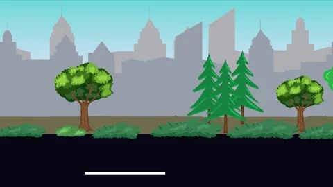Animation of city background, side view Stock-Footage 347479993