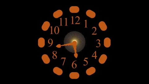 Animation of a Classic Analog Clock Show... | Stock Video | Pond5