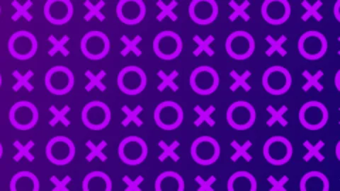 Animation of classic circle and cross background 스톡 동영상 288987133