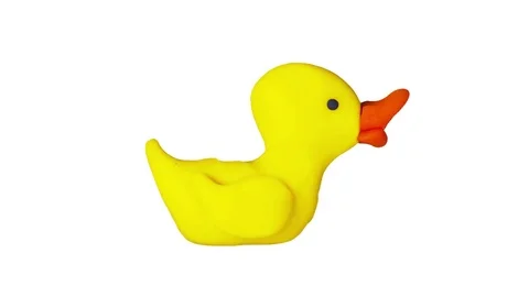 Animation Clay Duck. Alpha matte. 4K Video stock 72966494