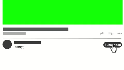 Animation of Clicking Subscribe Button with Subscriber Count Growing on Gre.. Stock Footage 279523387