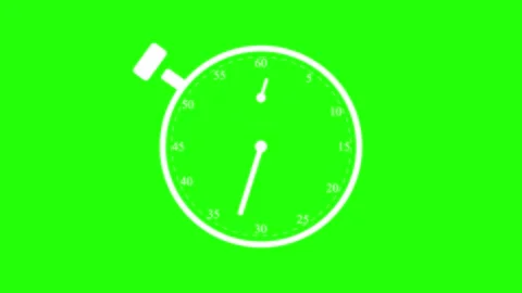 Animation clock 60 sec faster Stopwatch Video stock 295907971