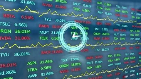 Animation of clock and data processing over empty office Stock Footage 156967361