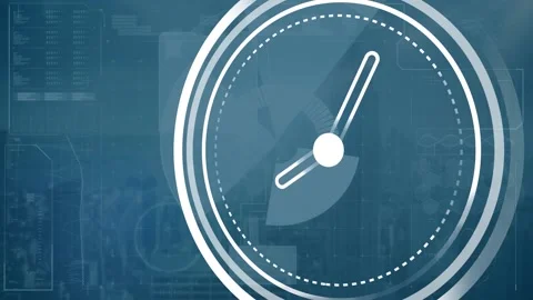 Animation of clock and data processing o... | Stock Video | Pond5