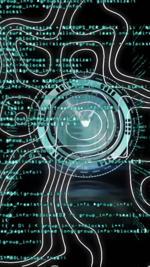 Animation of clock, data processing over white lines network of connections Stock Footage 343082947