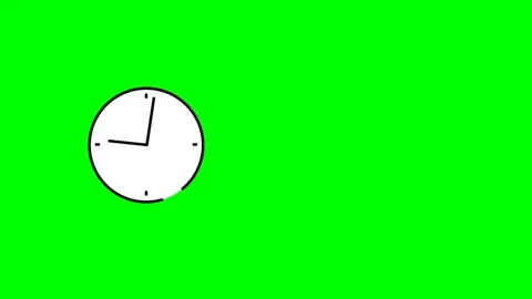 Animation of a clock face with moving hands, showing the passage of time Vidéo 330179421
