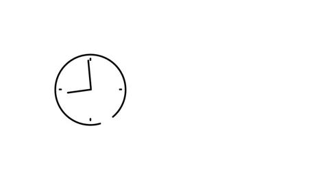 Animation of clock face with moving hands showing the passage of time in reverse Stock Footage 335923104