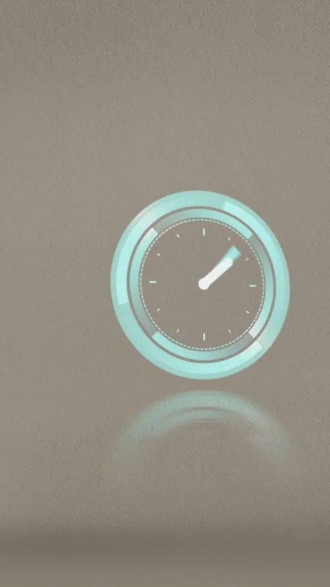 Animation of clock moving on brown background Stock Footage 341976308