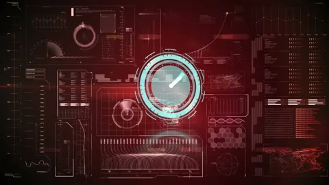 Animation of clock moving fast and data processing over screen Stock Footage 325963740
