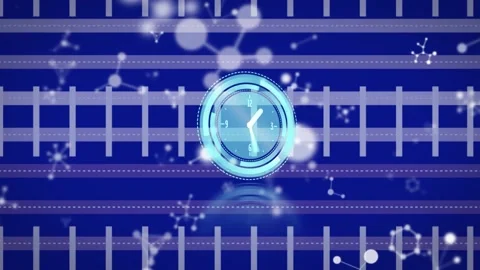 Animation of clock moving fast over mole... | Stock Video | Pond5