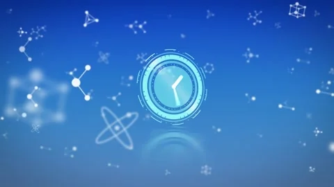 Animation of clock moving fast over mole... | Stock Video | Pond5