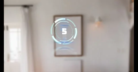 Animation of clock moving fast over businesswoman using computer Stock Footage 329027072