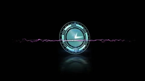 Animation of clock with moving hands over pink firework exploding on black 库存影片 156973083