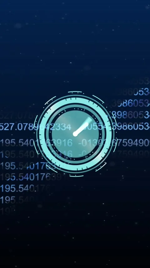 Animation of clock moving over dna strand with binary coding on black background Video stock 319513849