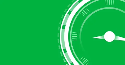 Animation of clock moving on transparent background Video stock 318379382