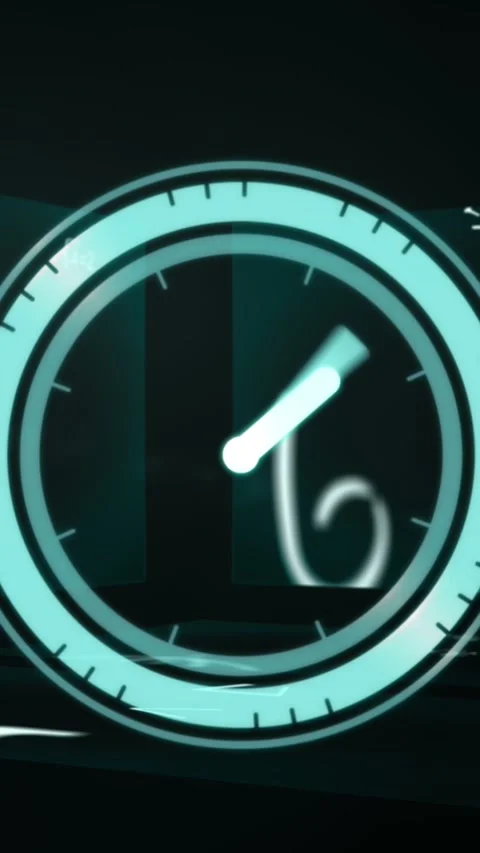 Animation of clock over mathematical equations on screens over green background Stock Footage 343738695