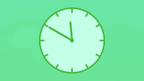 Animation of a clock with rapidly changing colors Stock Footage 204798997