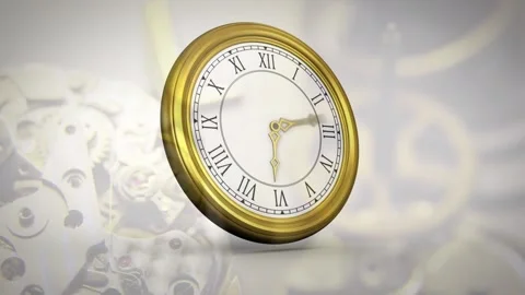 Animation of clock with roman numerals m... | Stock Video | Pond5