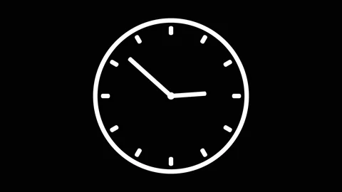 Animation of a clock with rotating time pointers. Stock Footage 169031204