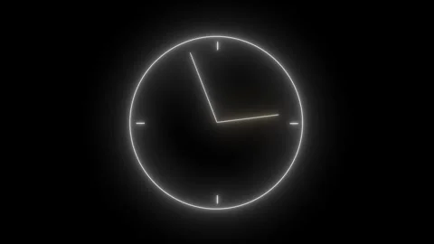 Animation of a clock with rotating time pointers. Watch shows the running t.. Stock Footage 292358847
