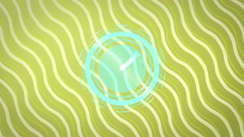 Animation of clock ticking over patterned background Stock Footage 239485152