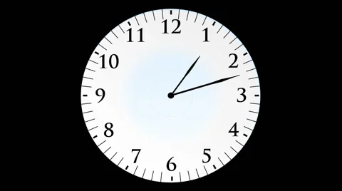Animation, clock time without seconds, black background, HD Video stock 40426816