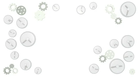 Animation of clocks on white background. Stock Footage 58767880